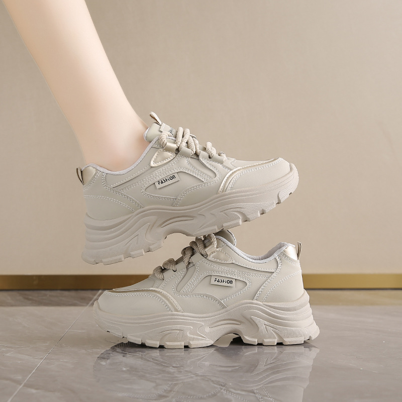 Women's Leather Low-Top Dad Sh - Running Shoes Women ulasan dan harga