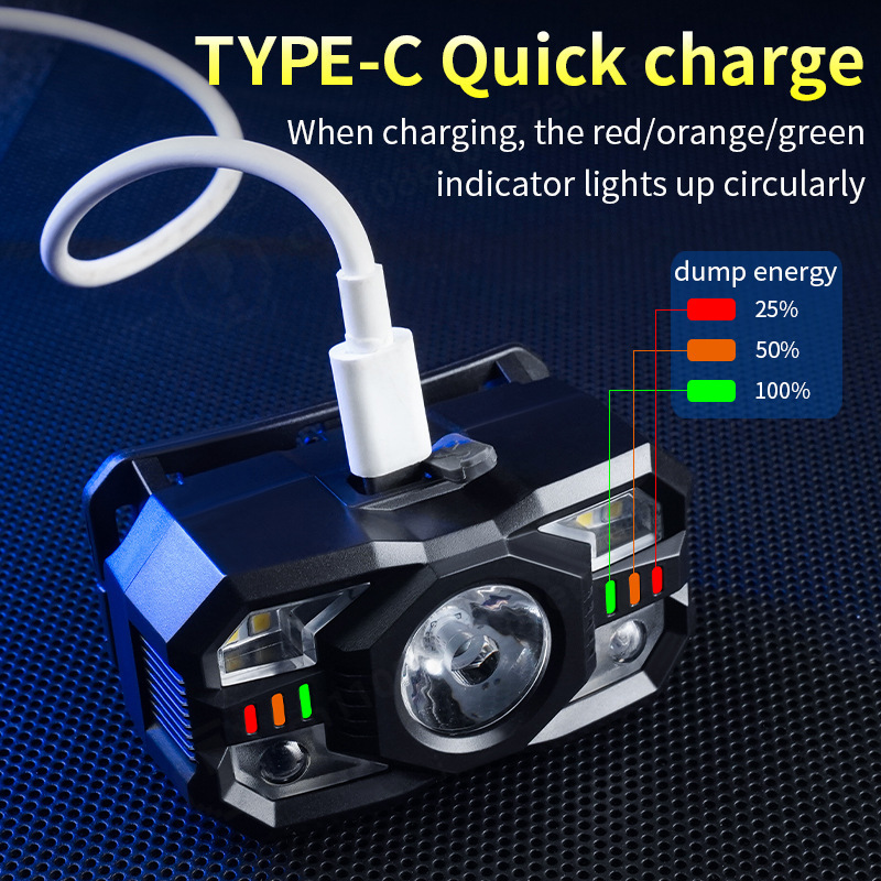 LED Induction Headlamp USB Cha - Running Headlamp ulasan dan harga