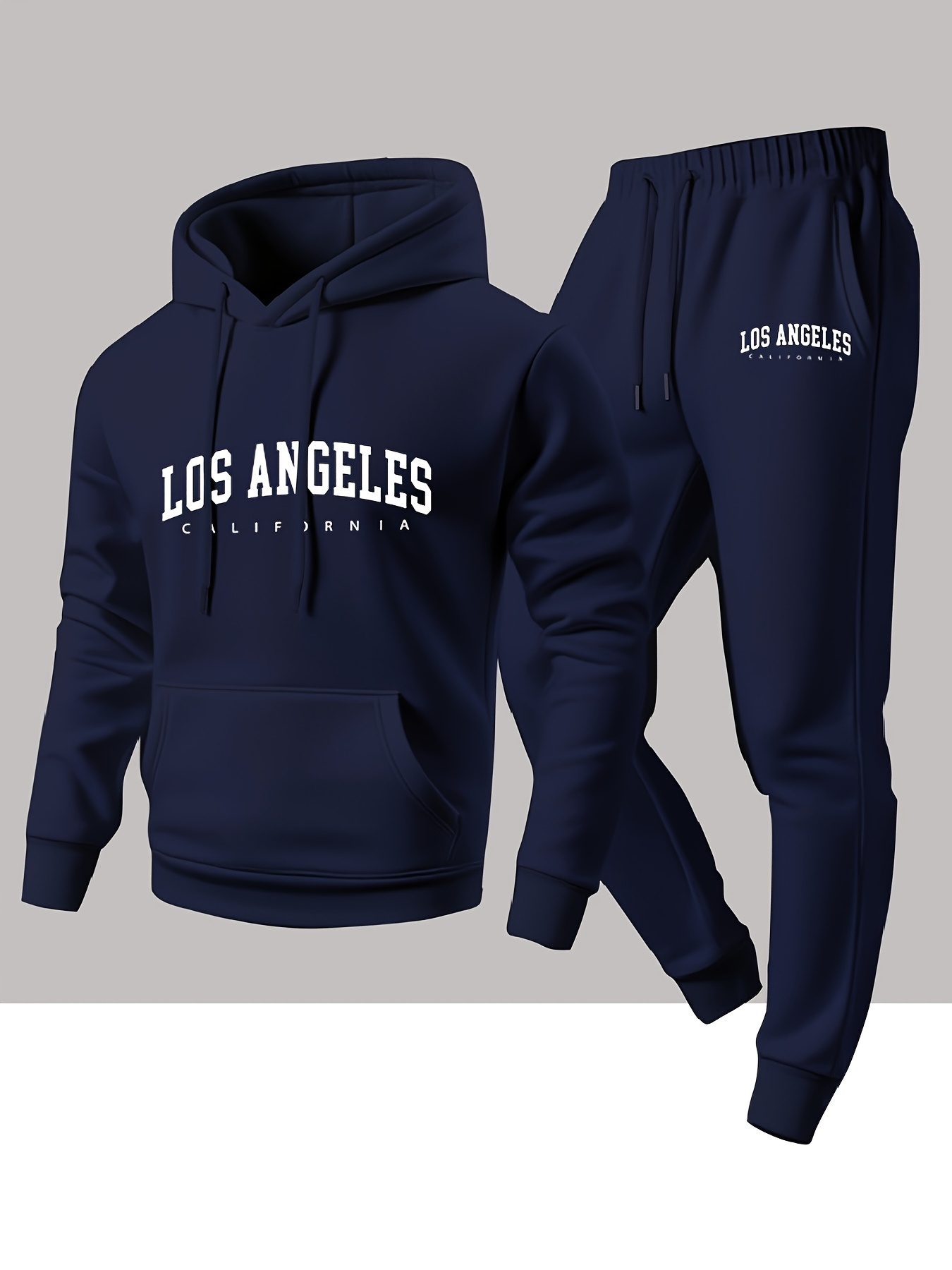 Men 2 Piece Tracksuit Los Ange - Joggers Pants ulasan dan harga